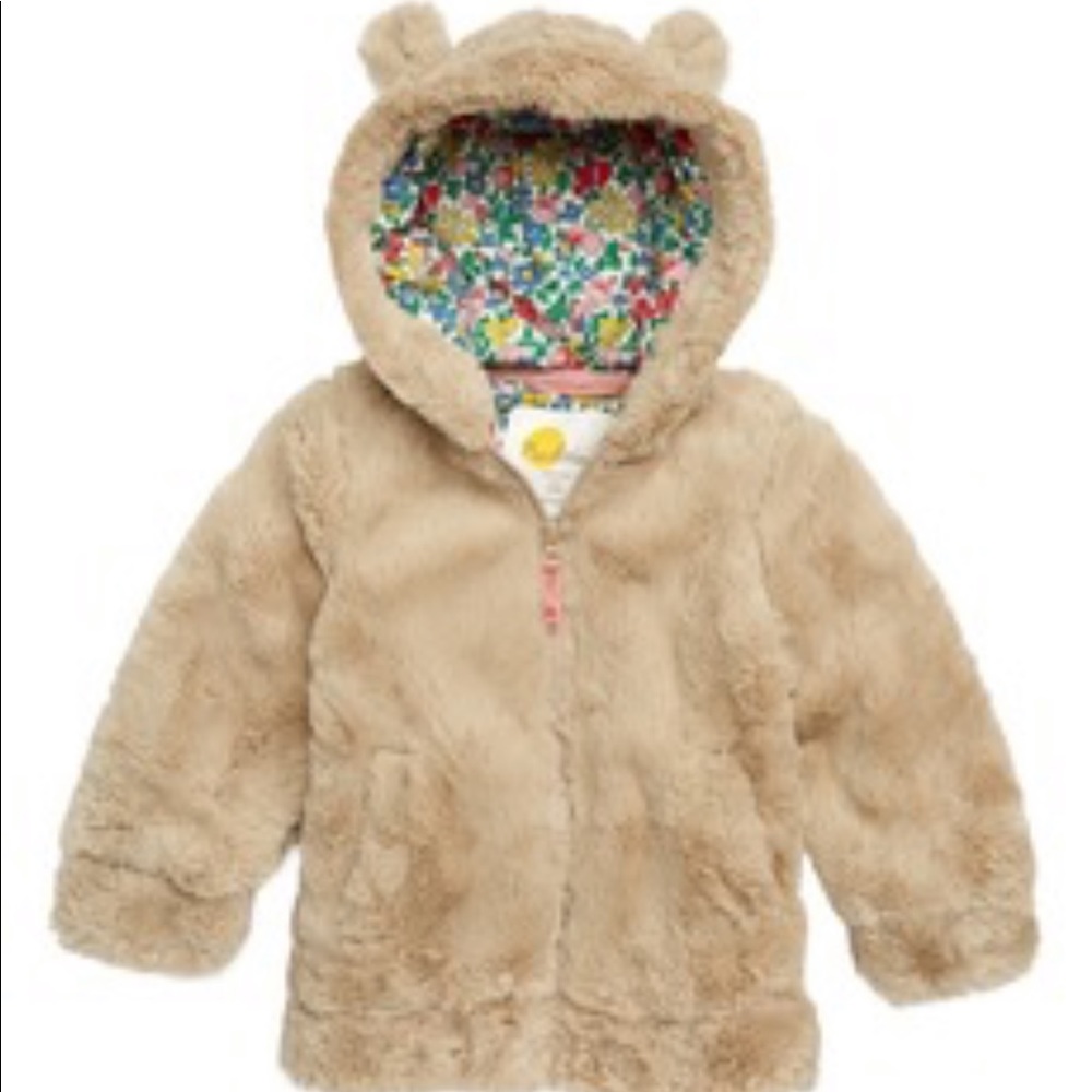Mini Boden: Cozy teddy faux fur hoodie